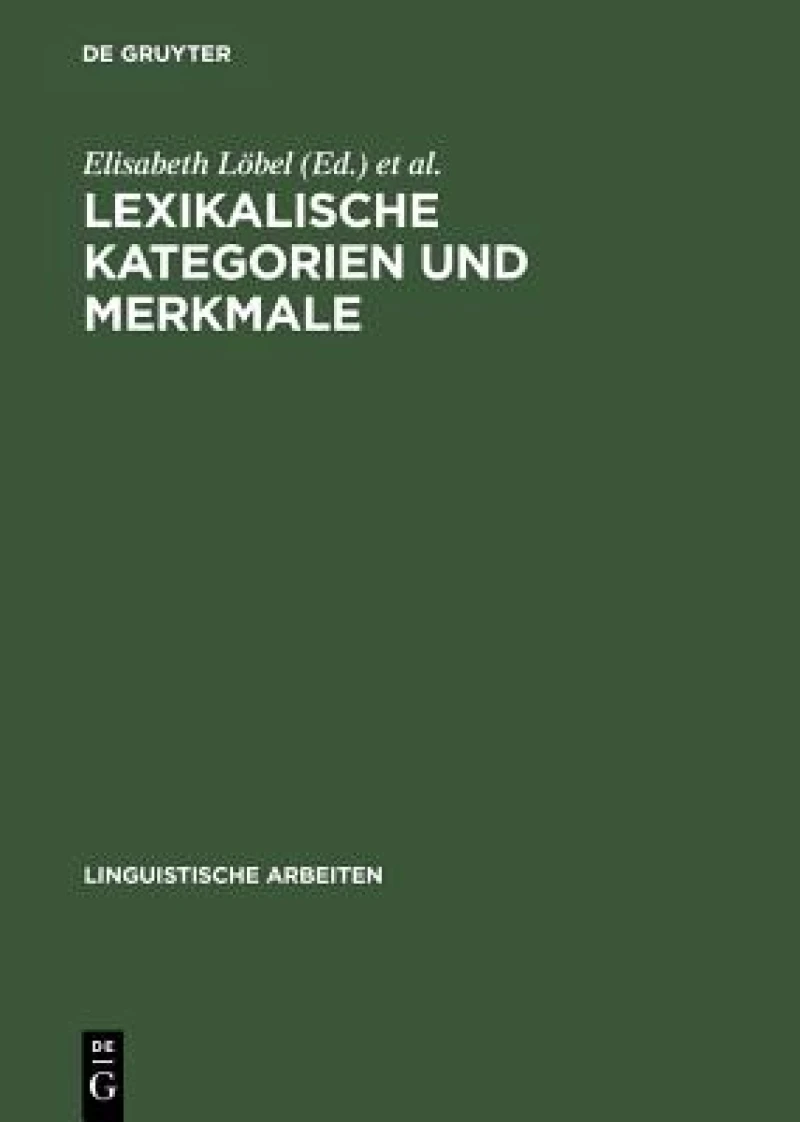Lexikalische Kategorien Und Merkmale