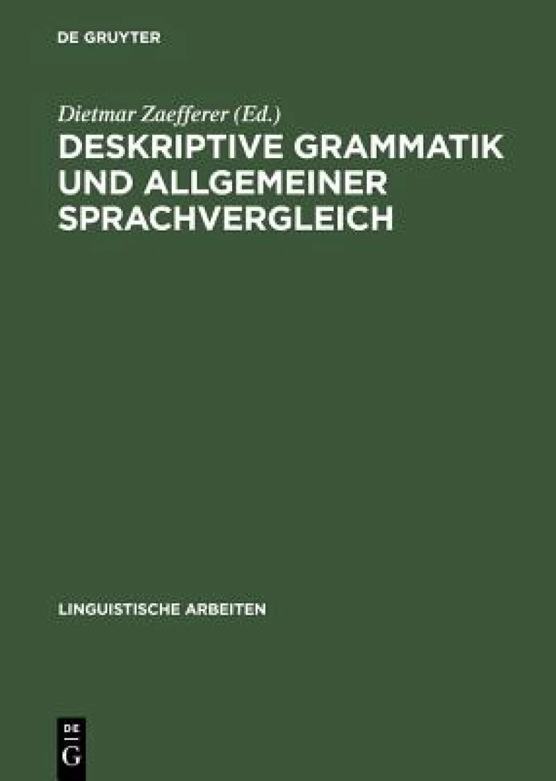 Deskriptive Grammatik Und Allgemeiner Sprachvergleich