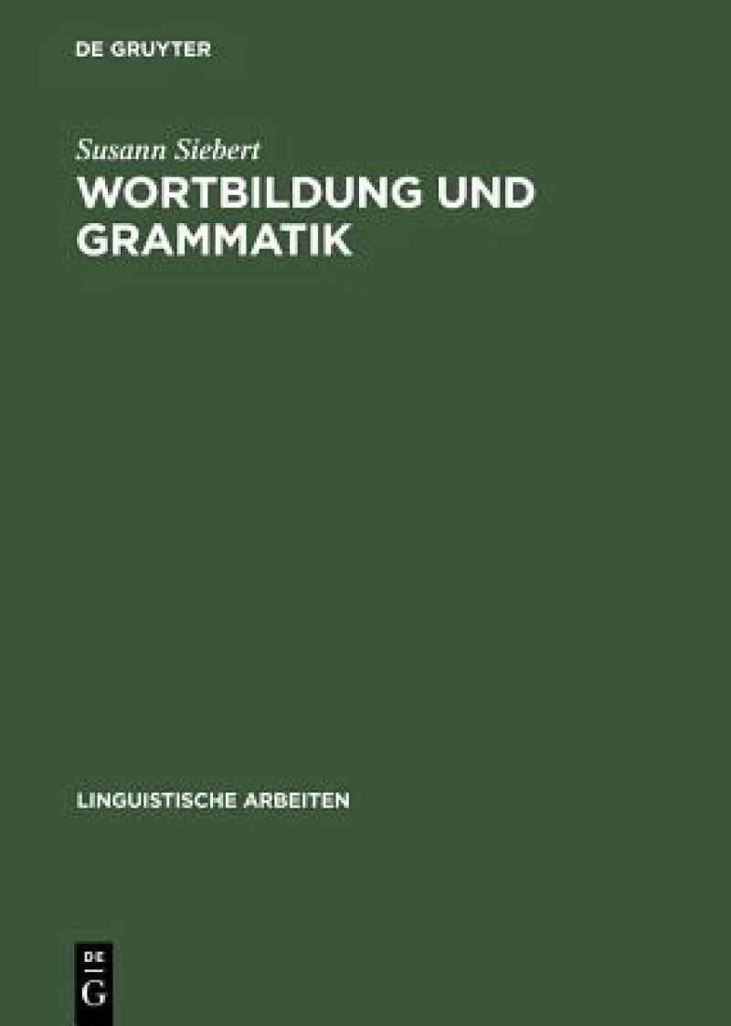 Wortbildung Und Grammatik