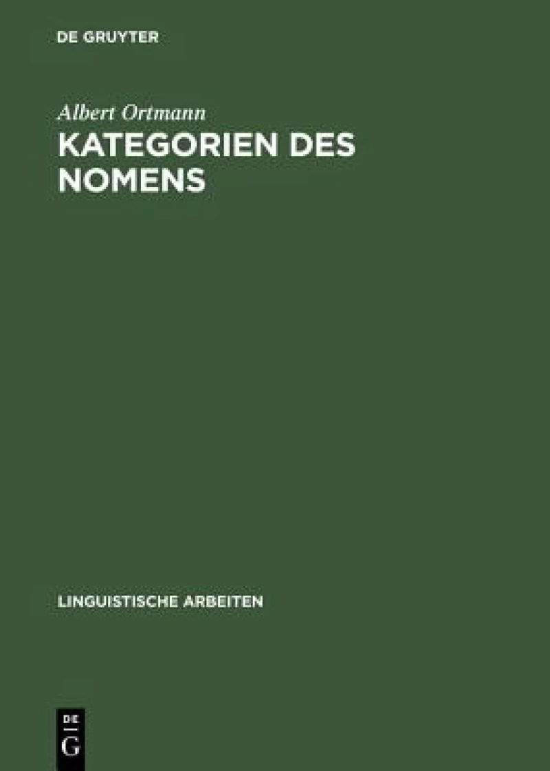 Kategorien Des Nomens