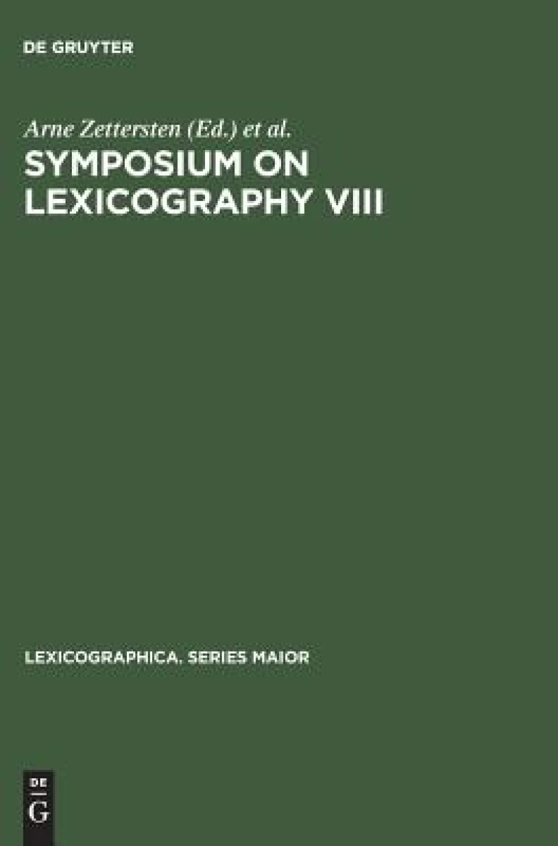 Symposium on Lexicography VIII