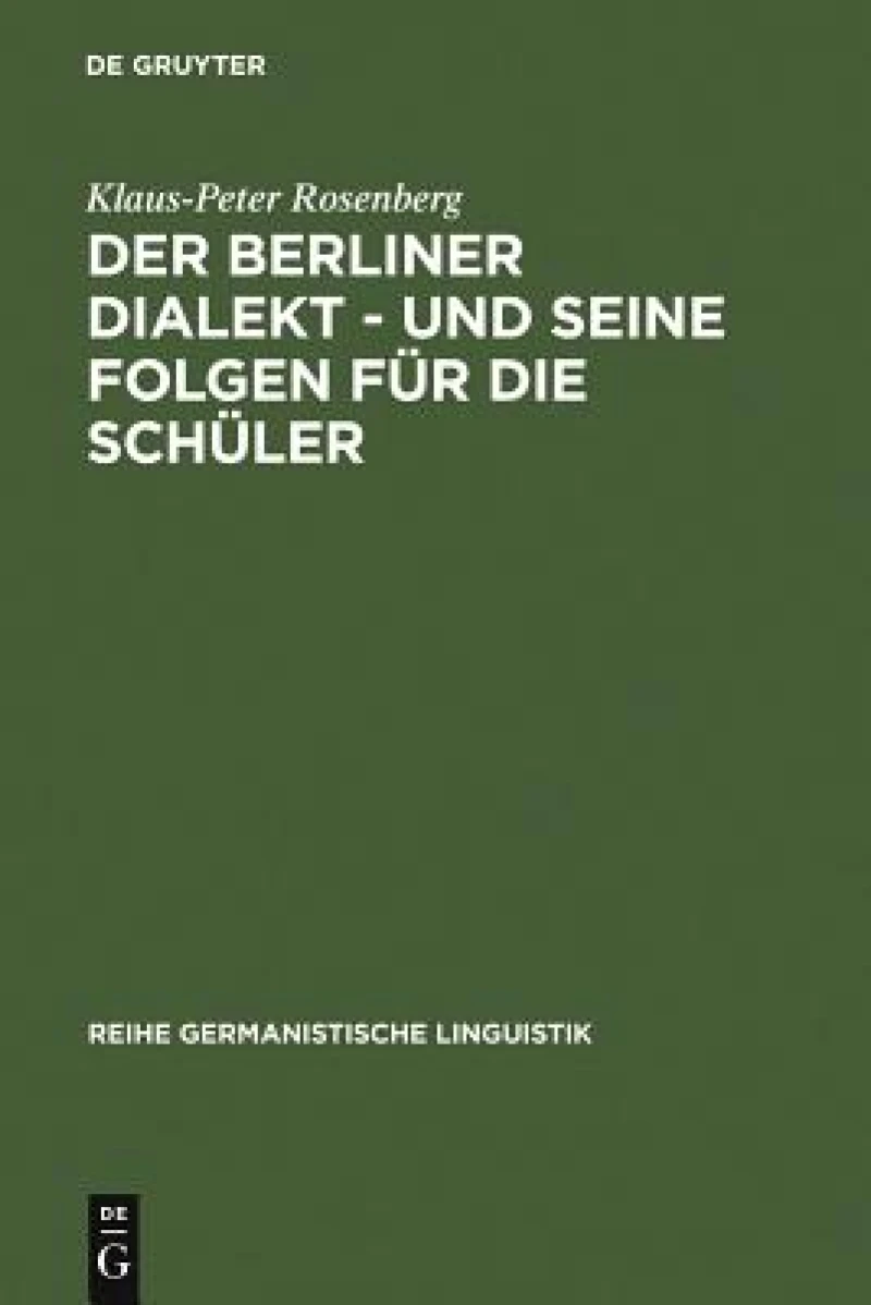 Der Berliner Dialekt - und seine Folgen für die Schüler