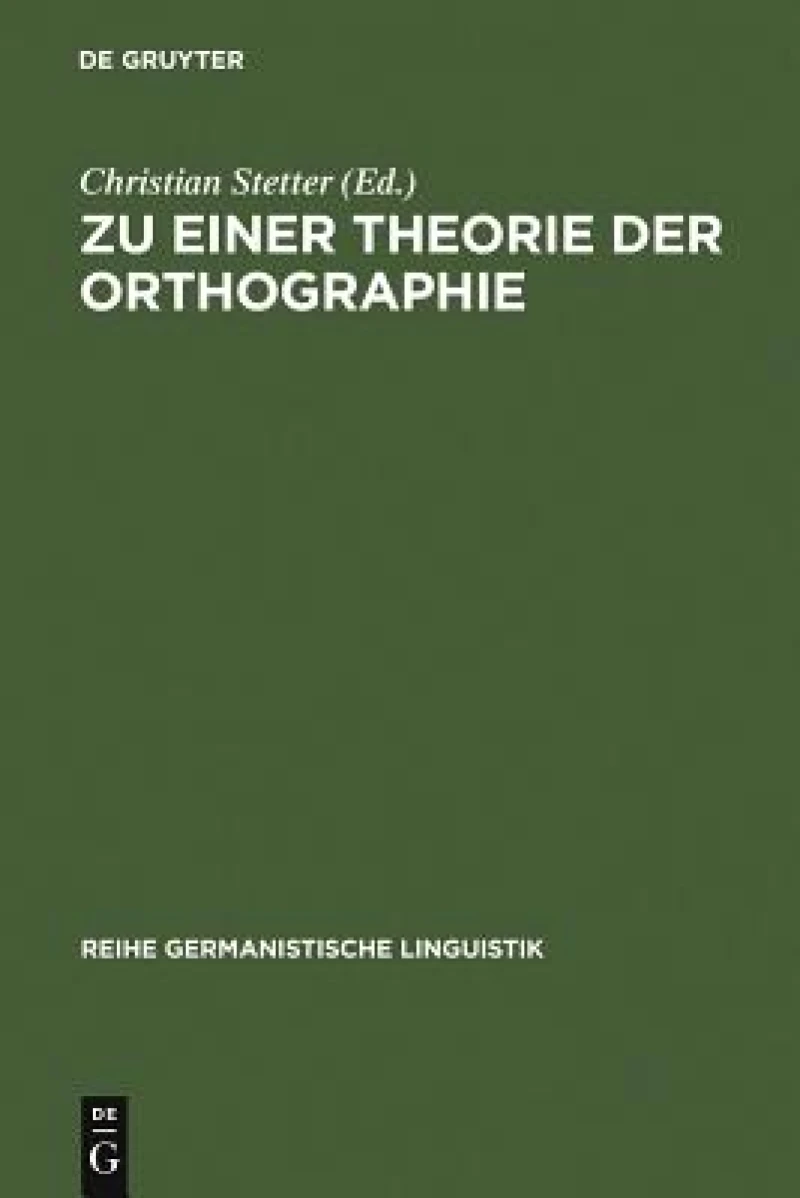 Zu einer Theorie der Orthographie