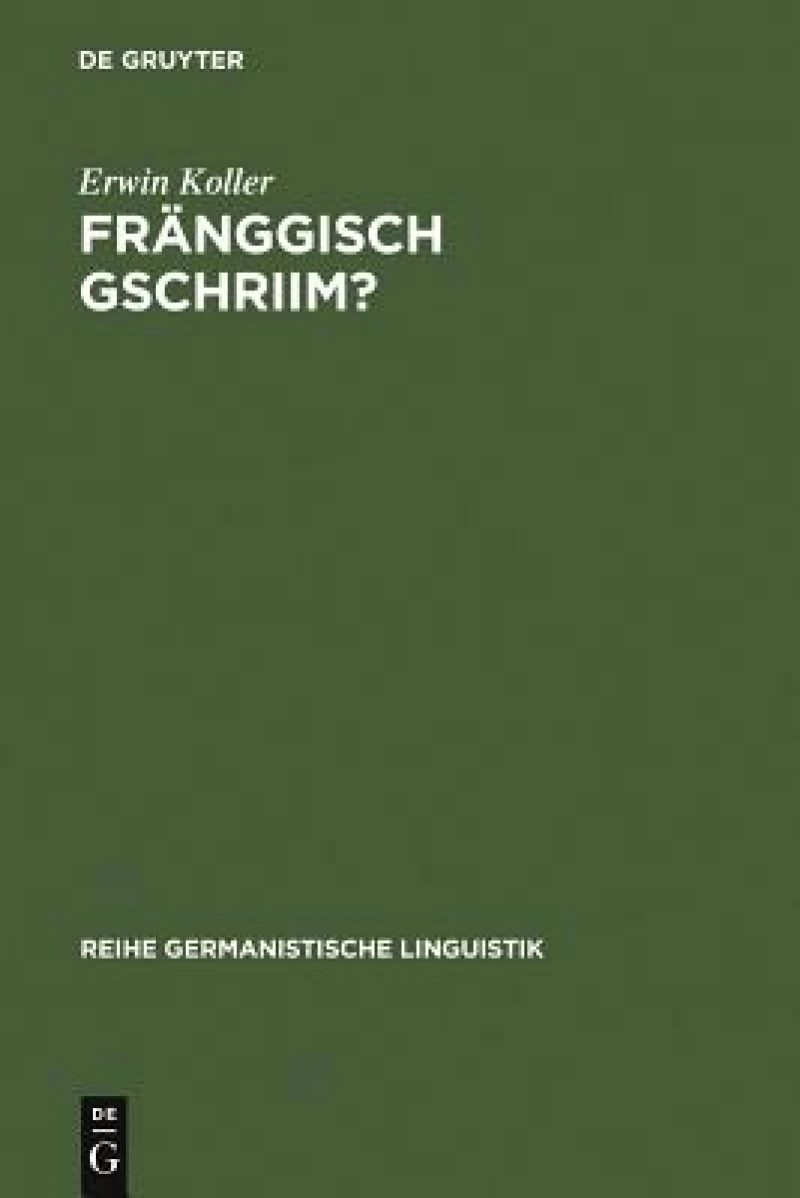 Fränggisch gschriim?