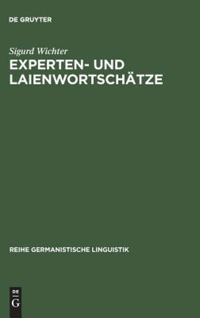 Experten- Und Laienwortschätze