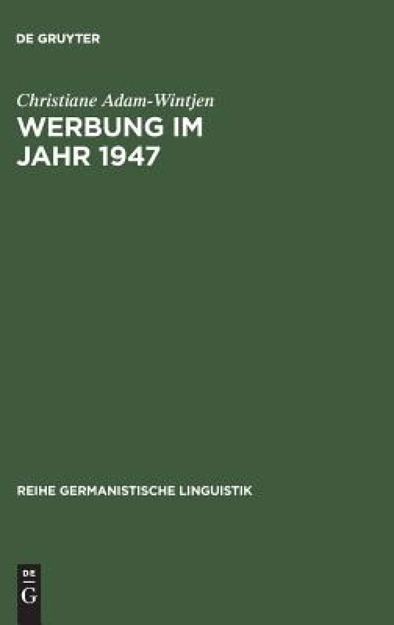 Werbung Im Jahr 1947