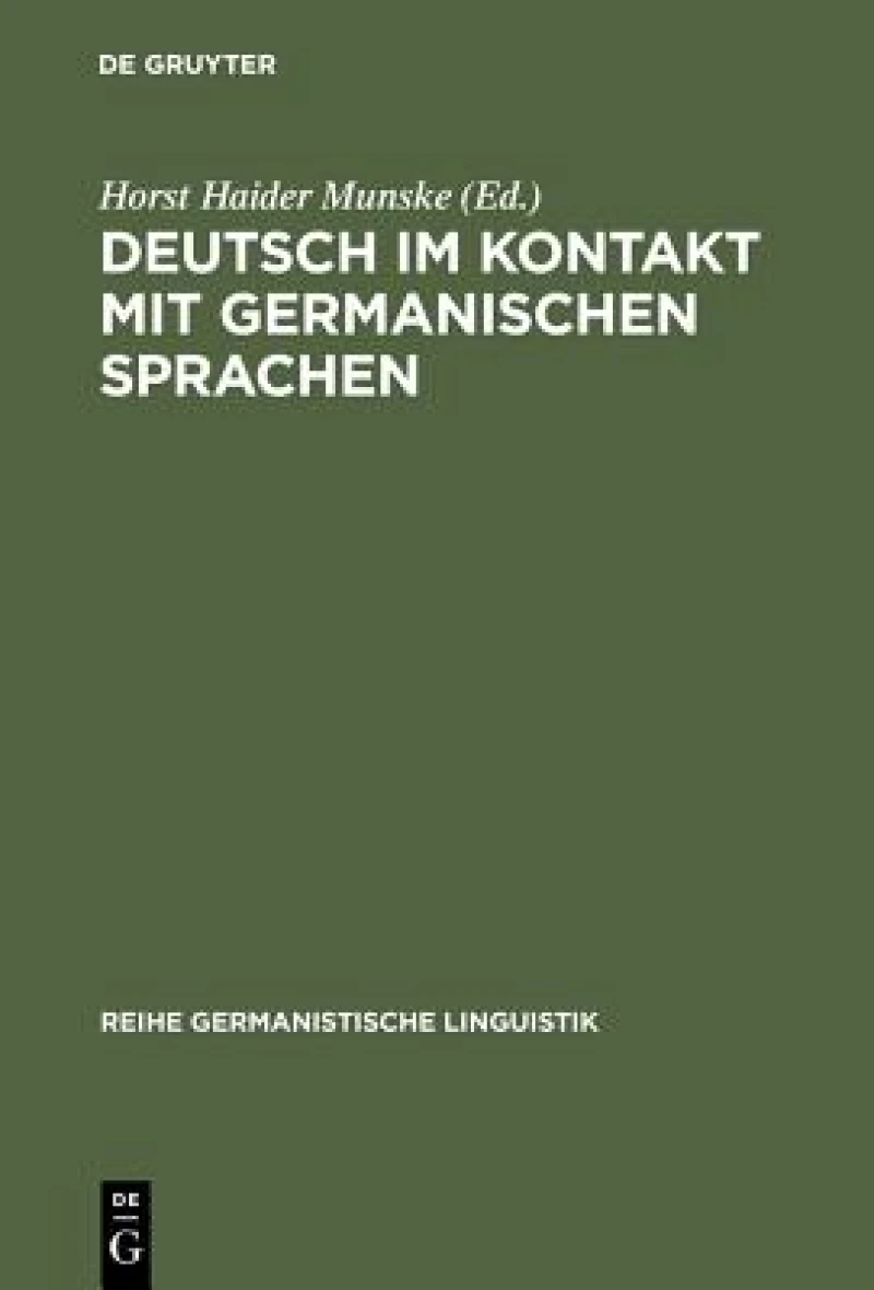 Deutsch Im Kontakt Mit Germanischen Sprachen