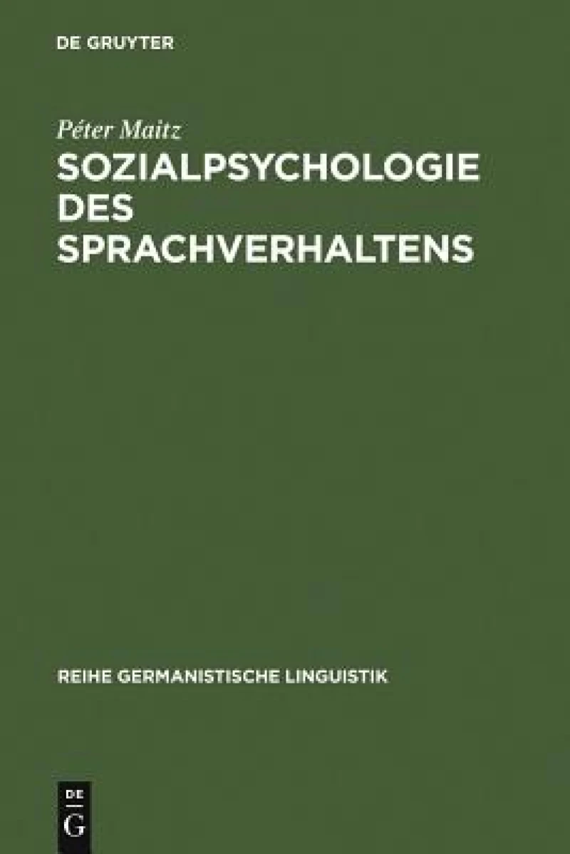 Sozialpsychologie Des Sprachverhaltens