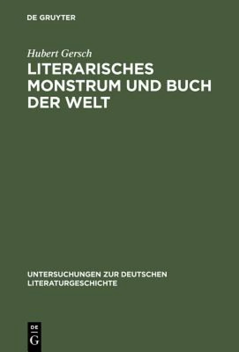 Literarisches Monstrum Und Buch Der Welt