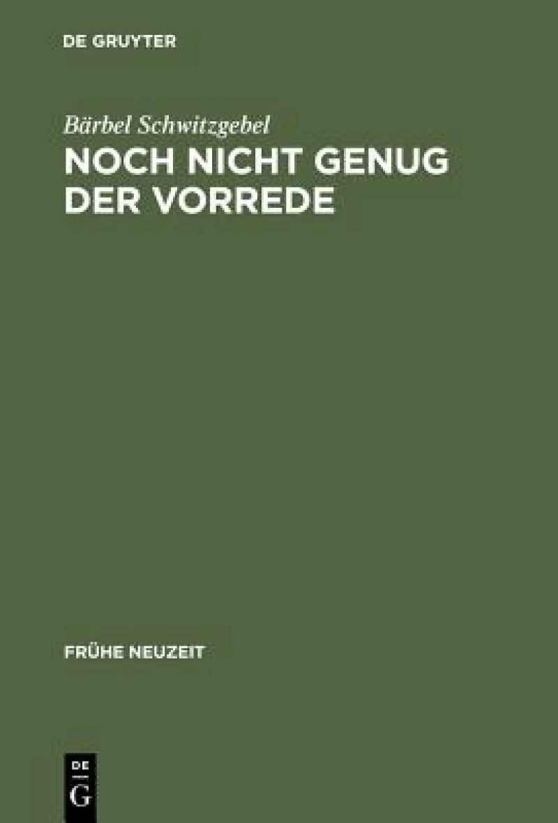 Noch Nicht Genug Der Vorrede
