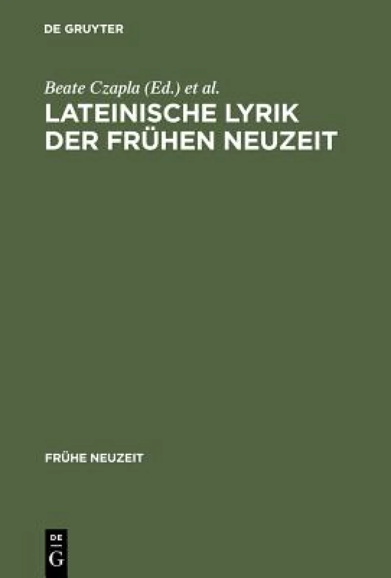 Lateinische Lyrik Der Frühen Neuzeit