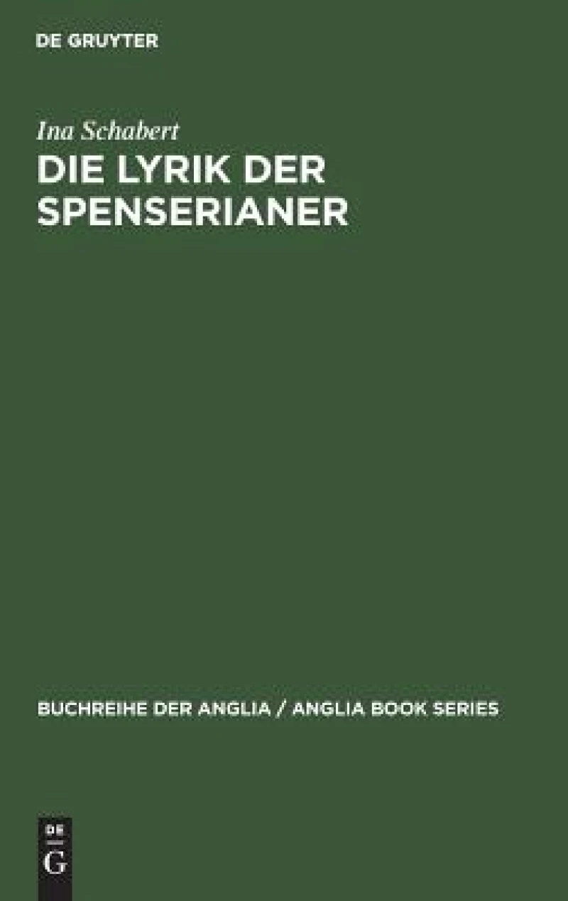 Die Lyrik Der Spenserianer