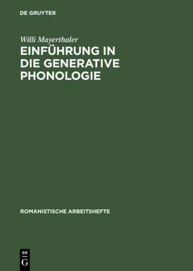 Einführung in Die Generative Phonologie
