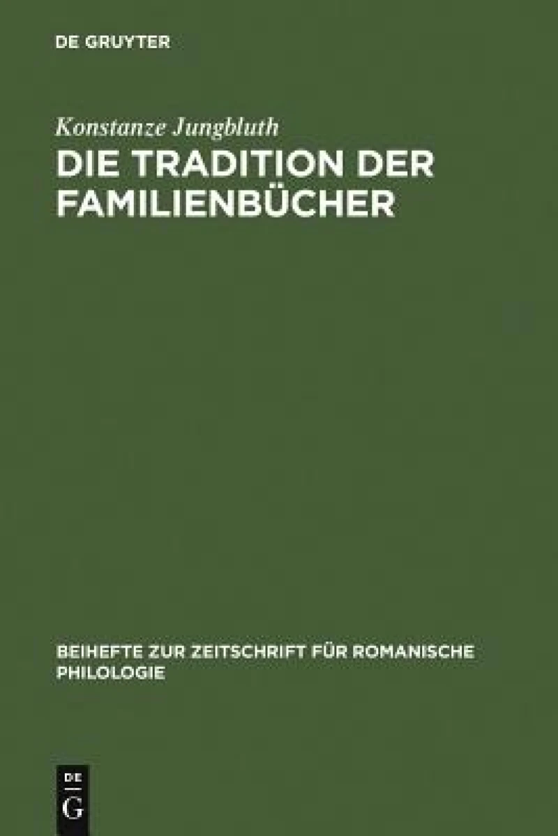 Die Tradition Der Familienbücher