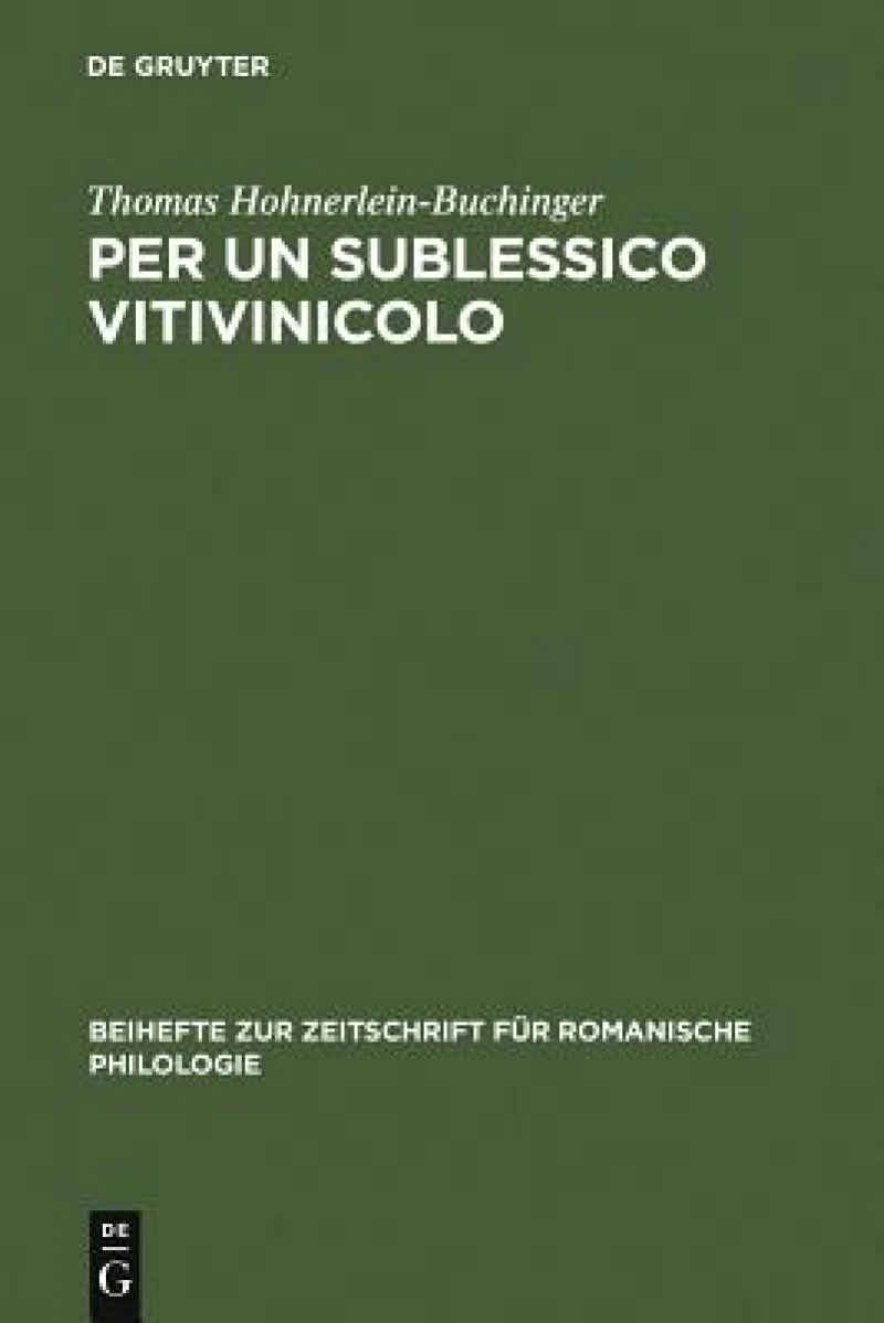 Per Un Sublessico Vitivinicolo