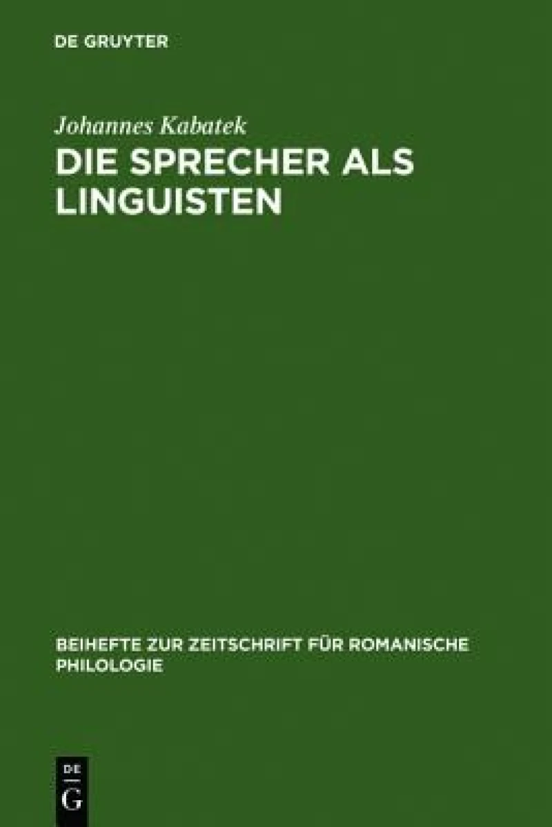 Sprecher als Linguisten