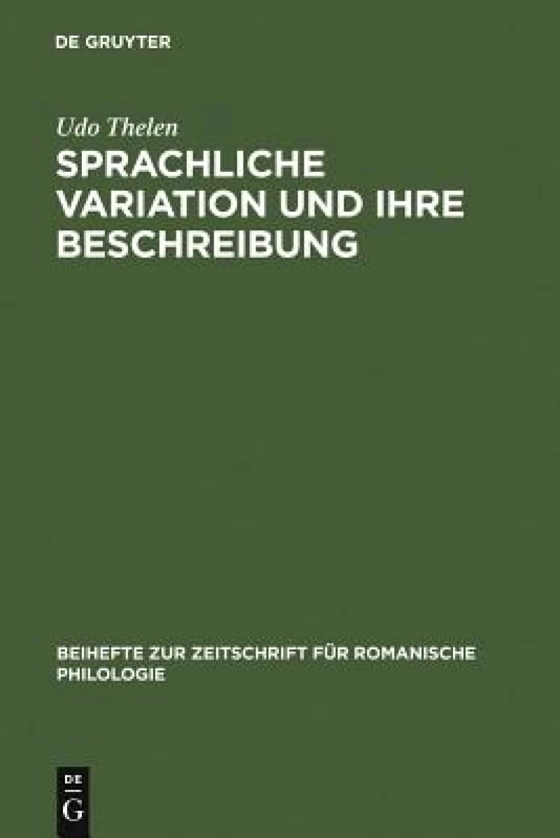 Sprachliche Variation und ihre Beschreibung