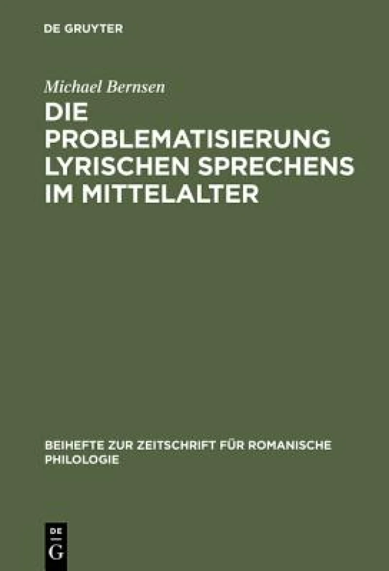 Problematisierung lyrischen Sprechens im Mittelalter