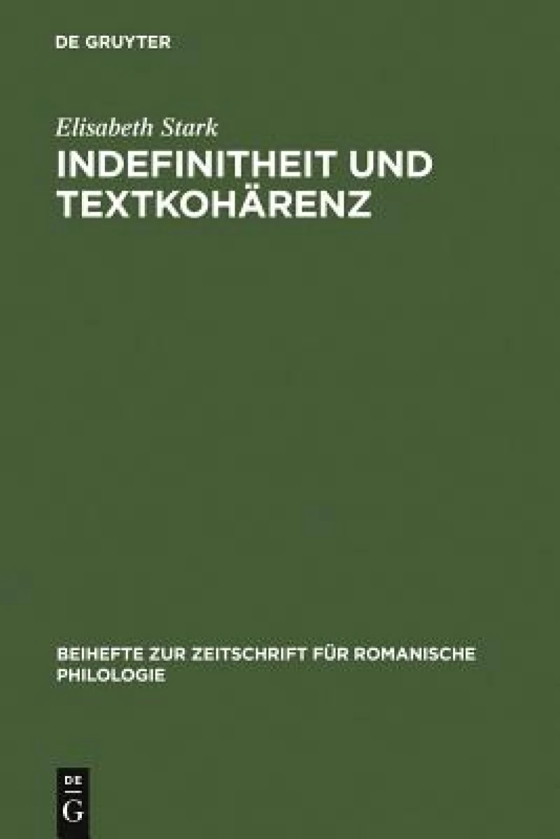 Indefinitheit Und Textkohärenz
