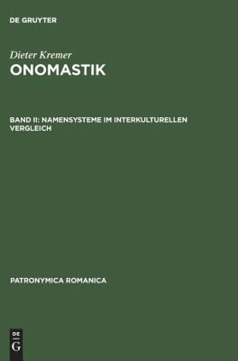 Namensysteme Im Interkulturellen Vergleich