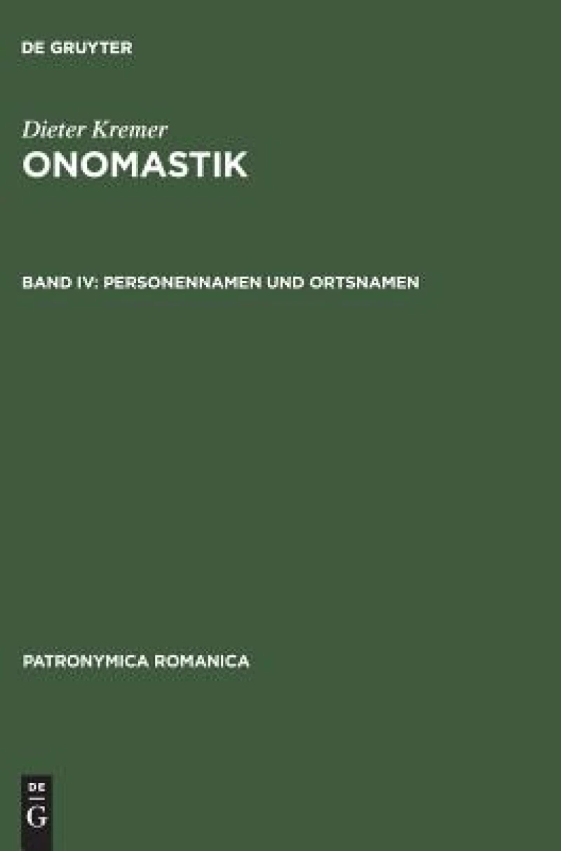 Personennamen Und Ortsnamen