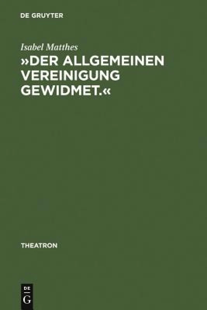 Der allgemeinen Vereinigung gewidmet.