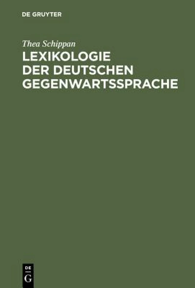 Lexikologie Der Deutschen Gegenwartssprache