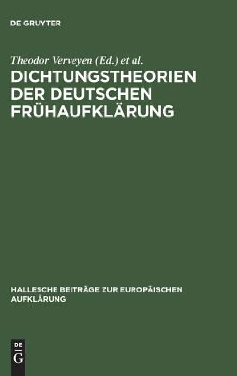 Dichtungstheorien Der Deutschen Fruhaufklarung