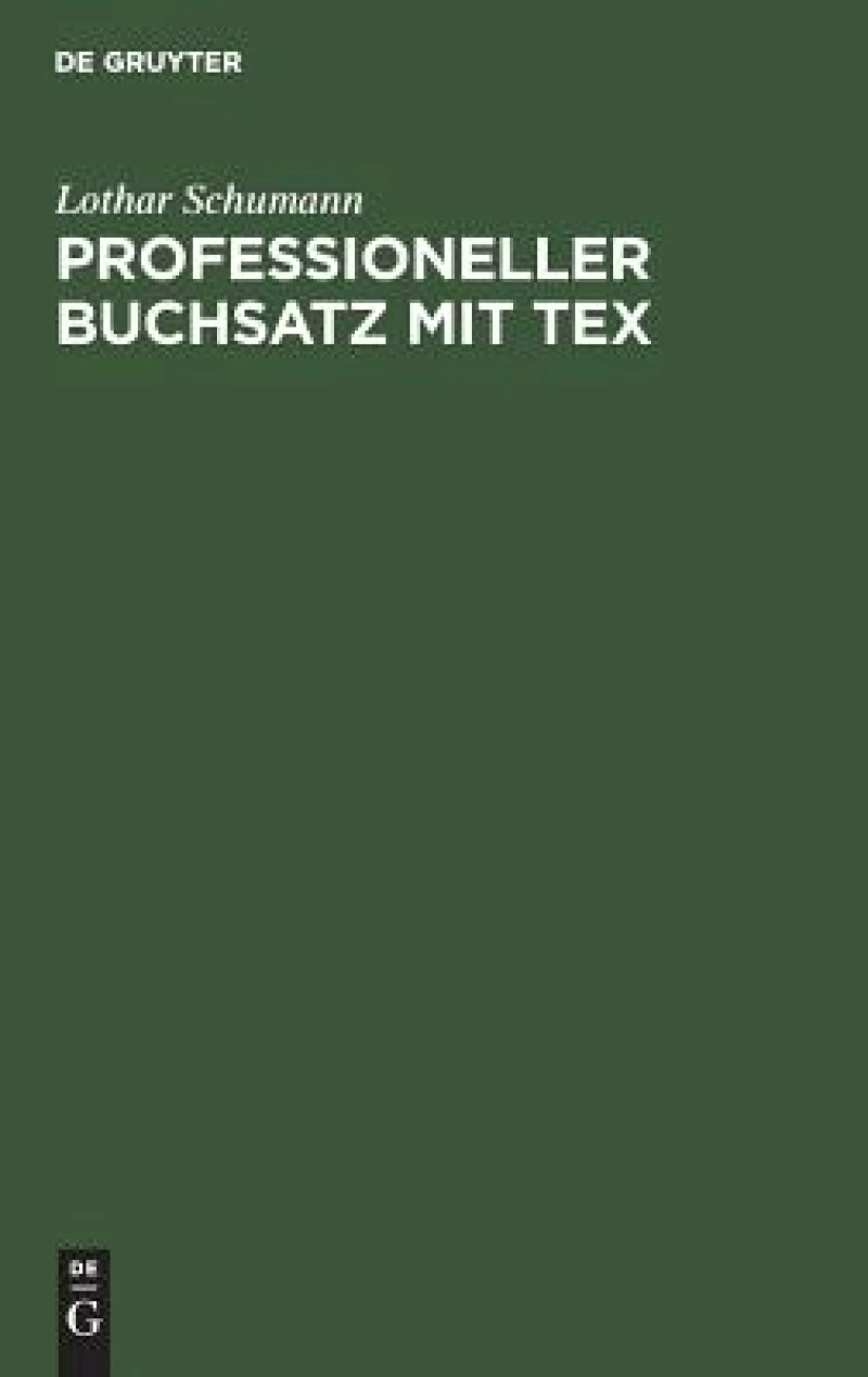Professioneller Buchsatz mit TEX
