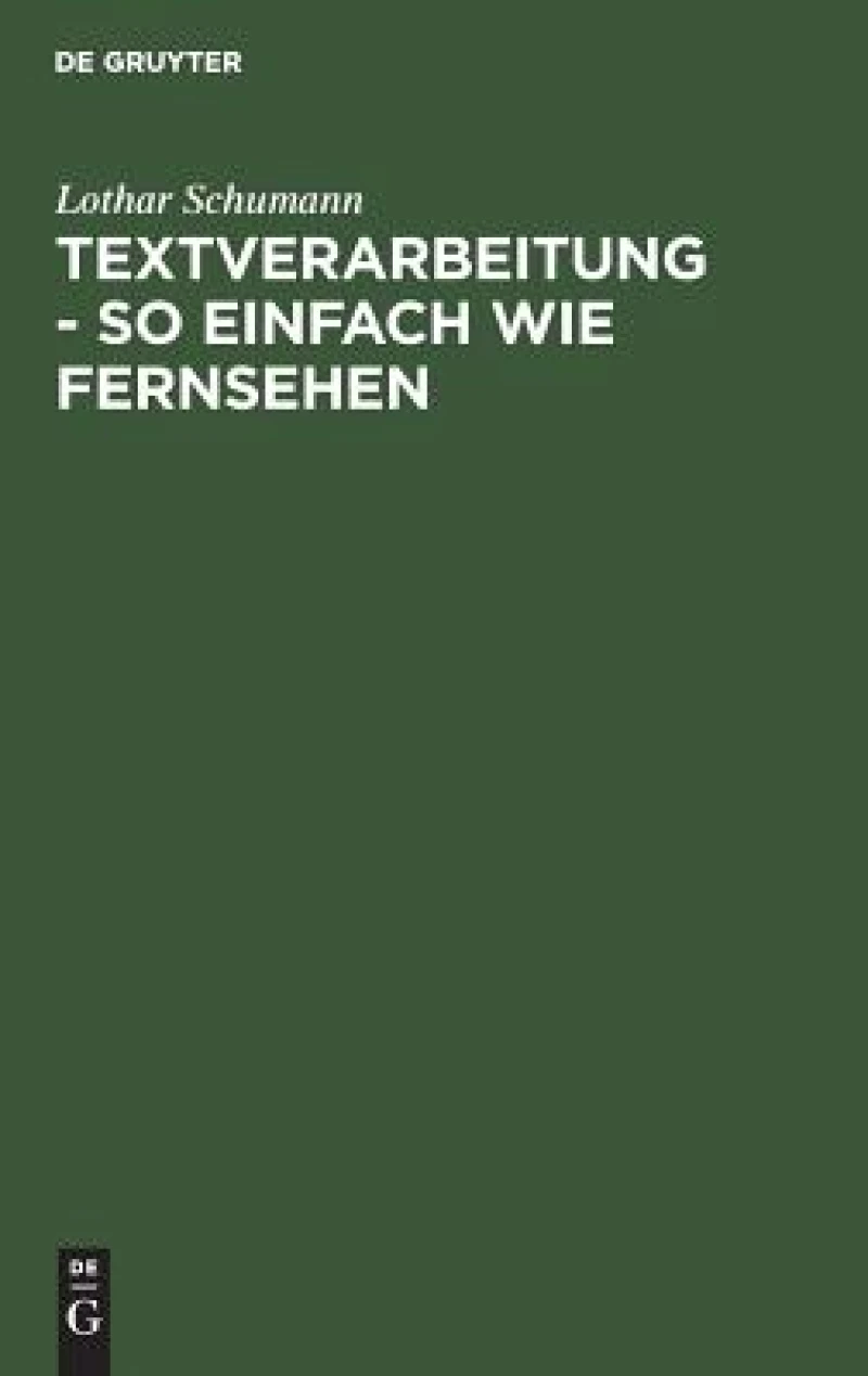 Textverarbeitung  - so einfach wie Fernsehen