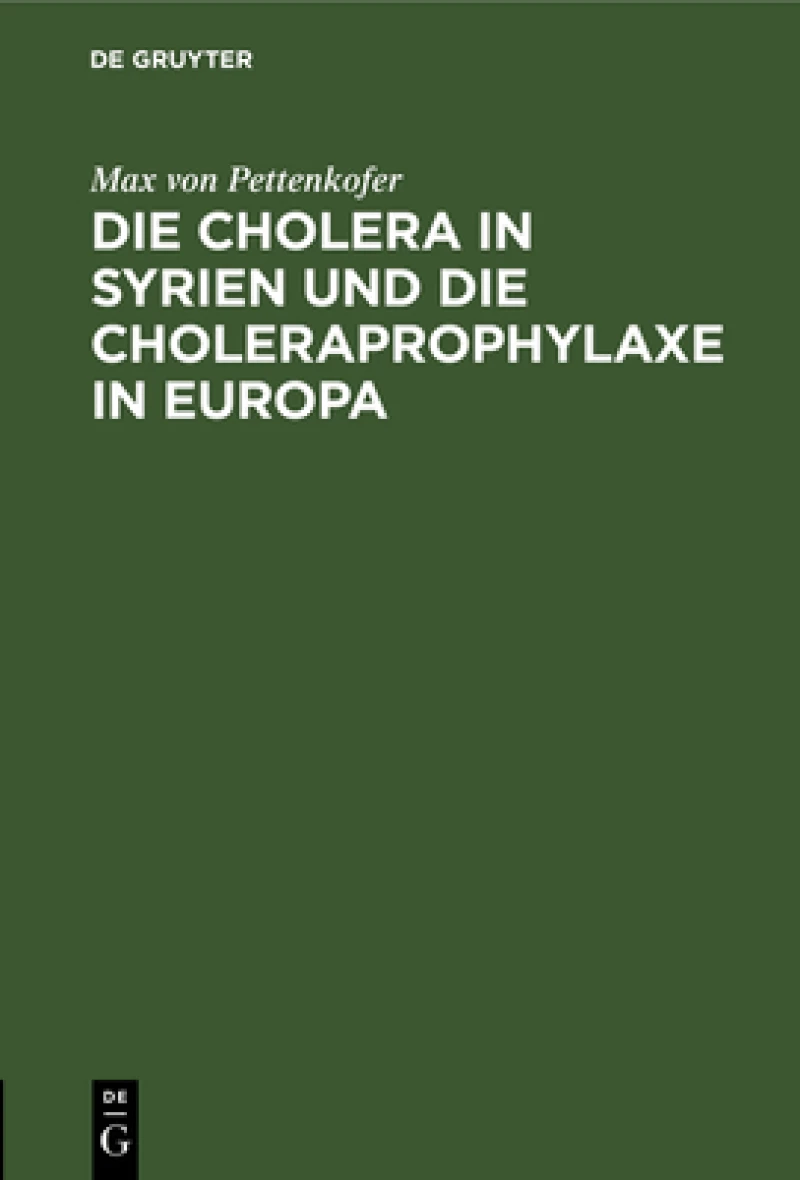 Cholera in Syrien und die Choleraprophylaxe in Europa
