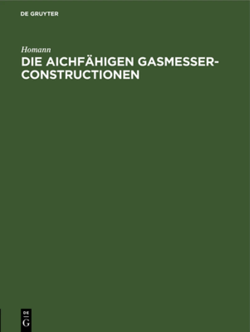 aichfähigen Gasmesser-Constructionen