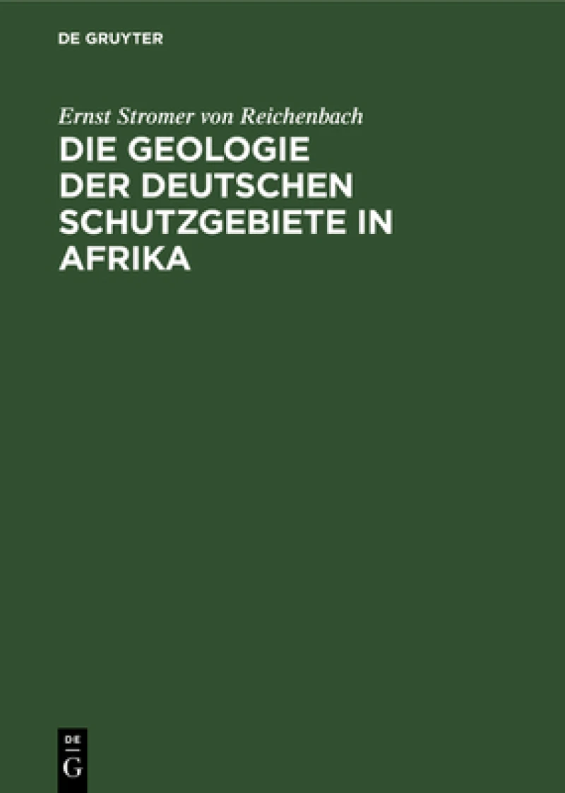Geologie der deutschen Schutzgebiete in Afrika