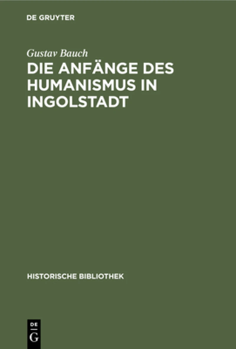 Anfänge des Humanismus in Ingolstadt