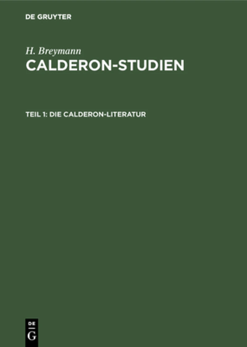 Calderon-Literatur
