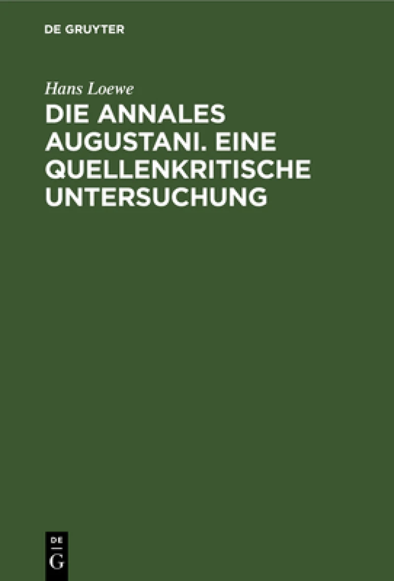Annales Augustani. Eine quellenkritische Untersuchung