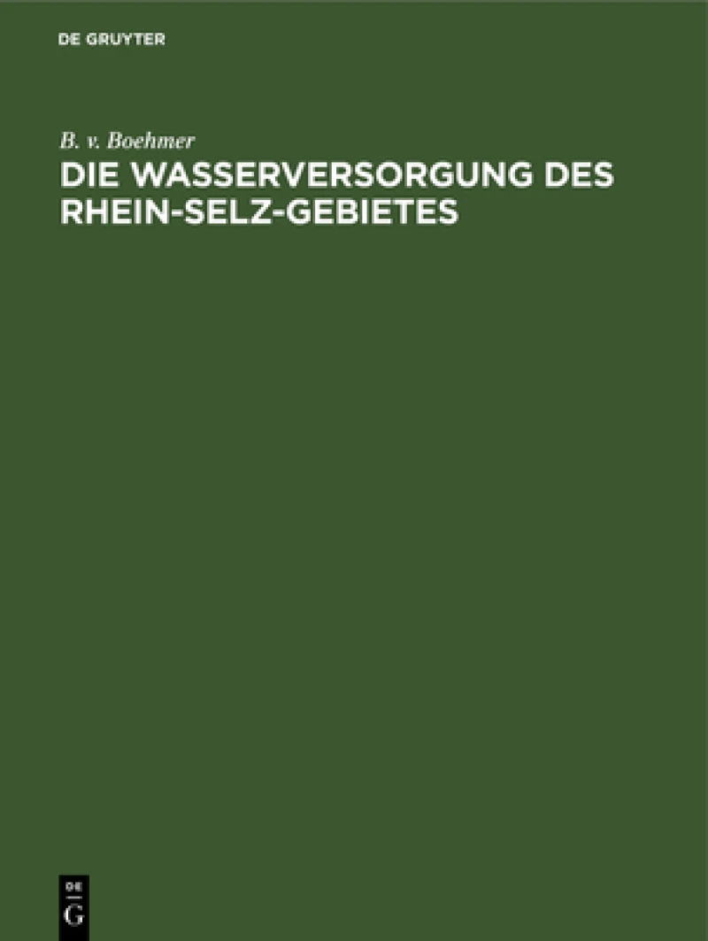 Wasserversorgung des Rhein-Selz-Gebietes