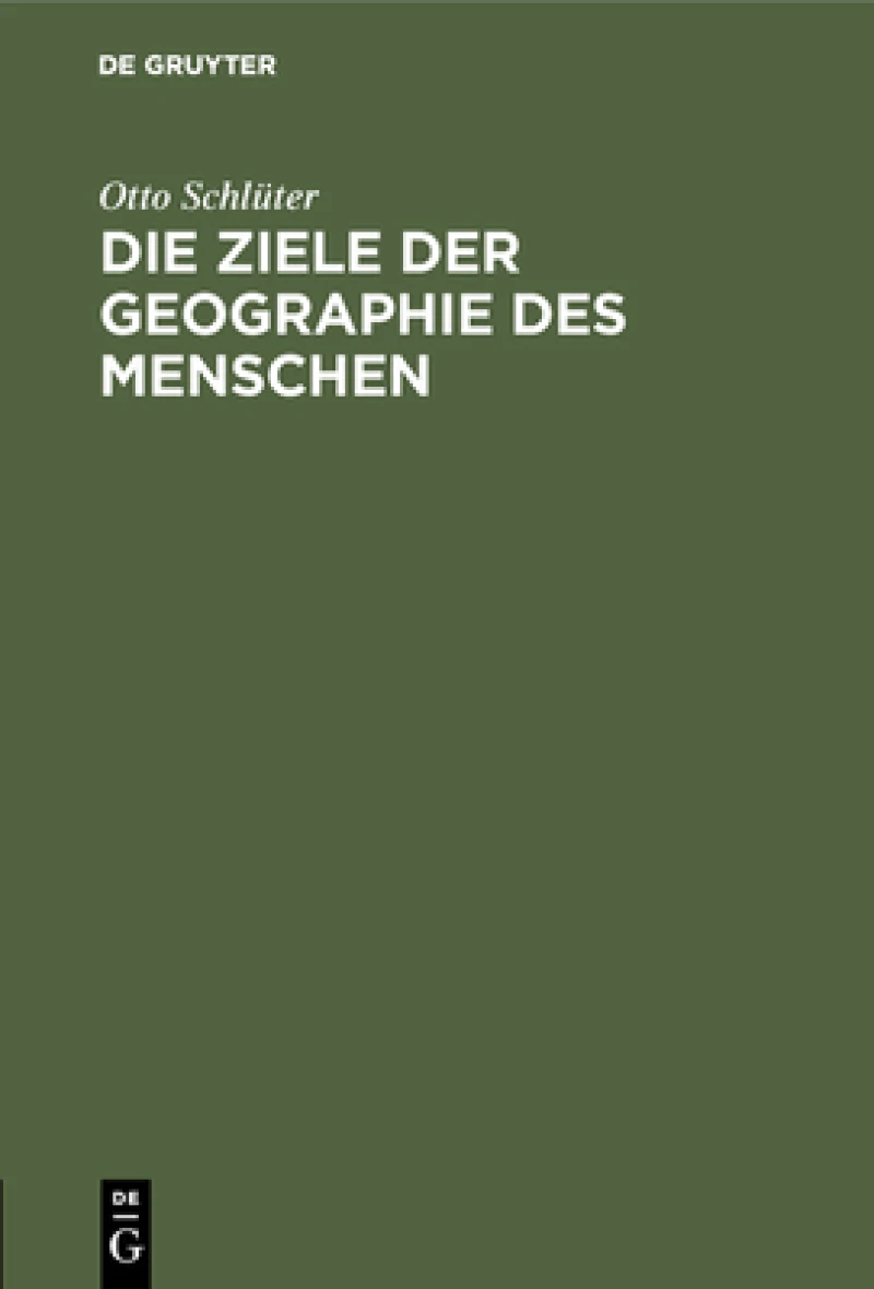 Ziele der Geographie des Menschen