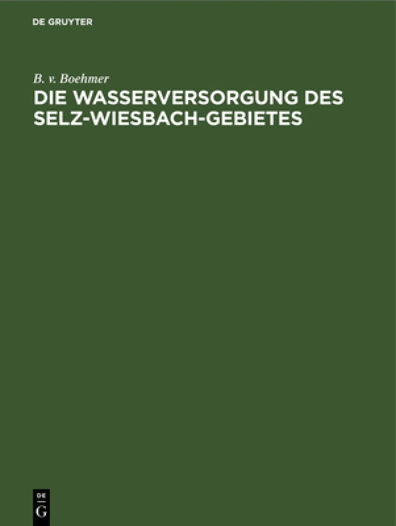 Wasserversorgung des Selz-Wiesbach-Gebietes