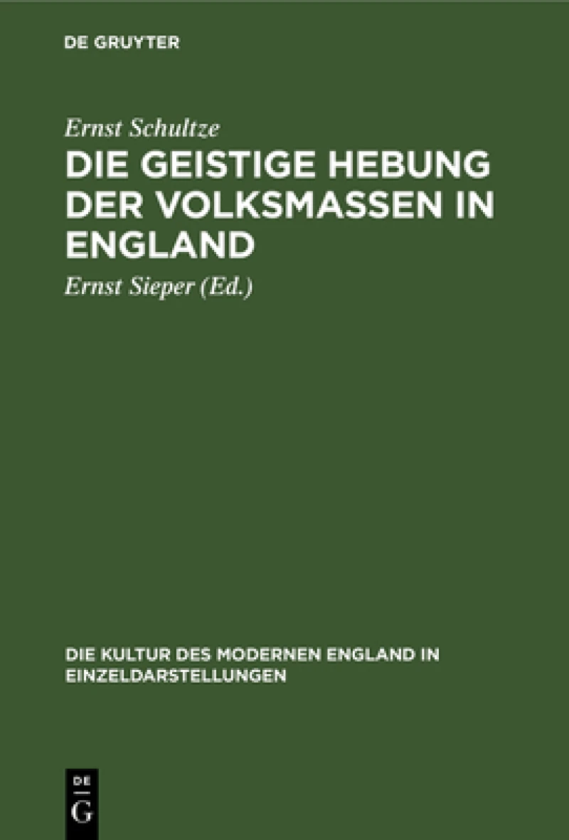 geistige Hebung der Volksmassen in England