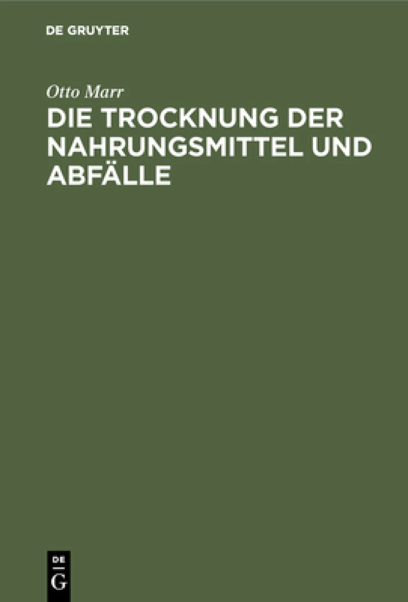 Trocknung der Nahrungsmittel und Abfälle