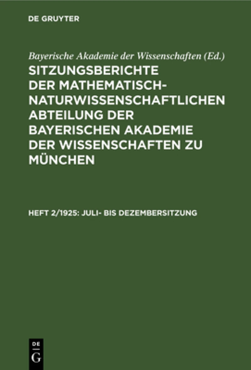 Juli- bis Dezembersitzung
