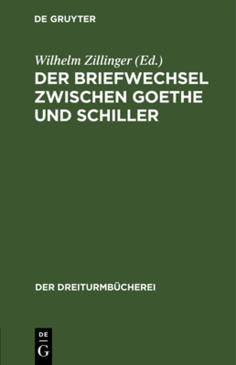 Briefwechsel zwischen Goethe und Schiller