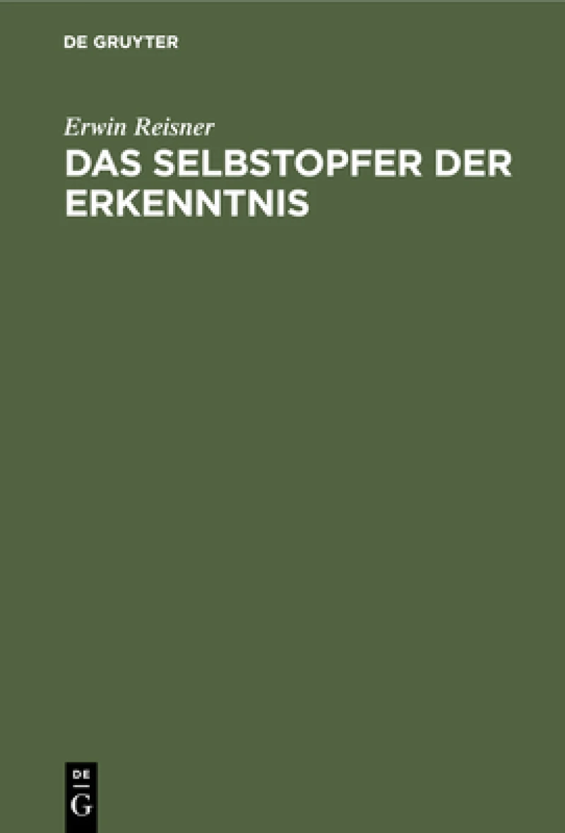 Selbstopfer der Erkenntnis