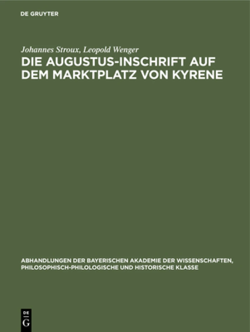 Augustus-Inschrift auf dem Marktplatz von Kyrene