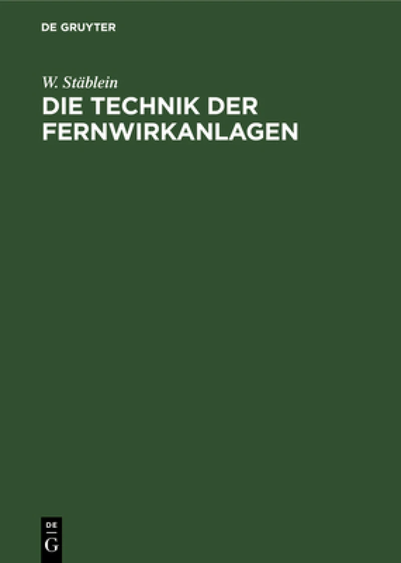 Technik der Fernwirkanlagen