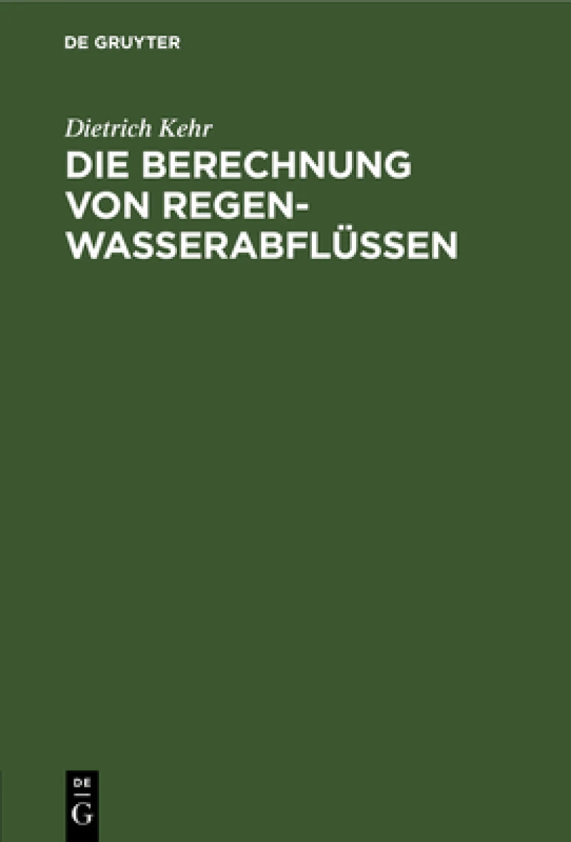 Berechnung von Regenwasserabflüssen