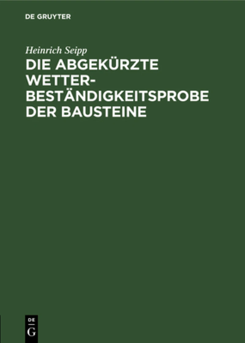 Abgekürzte Wetterbeständigkeitsprobe der Bausteine