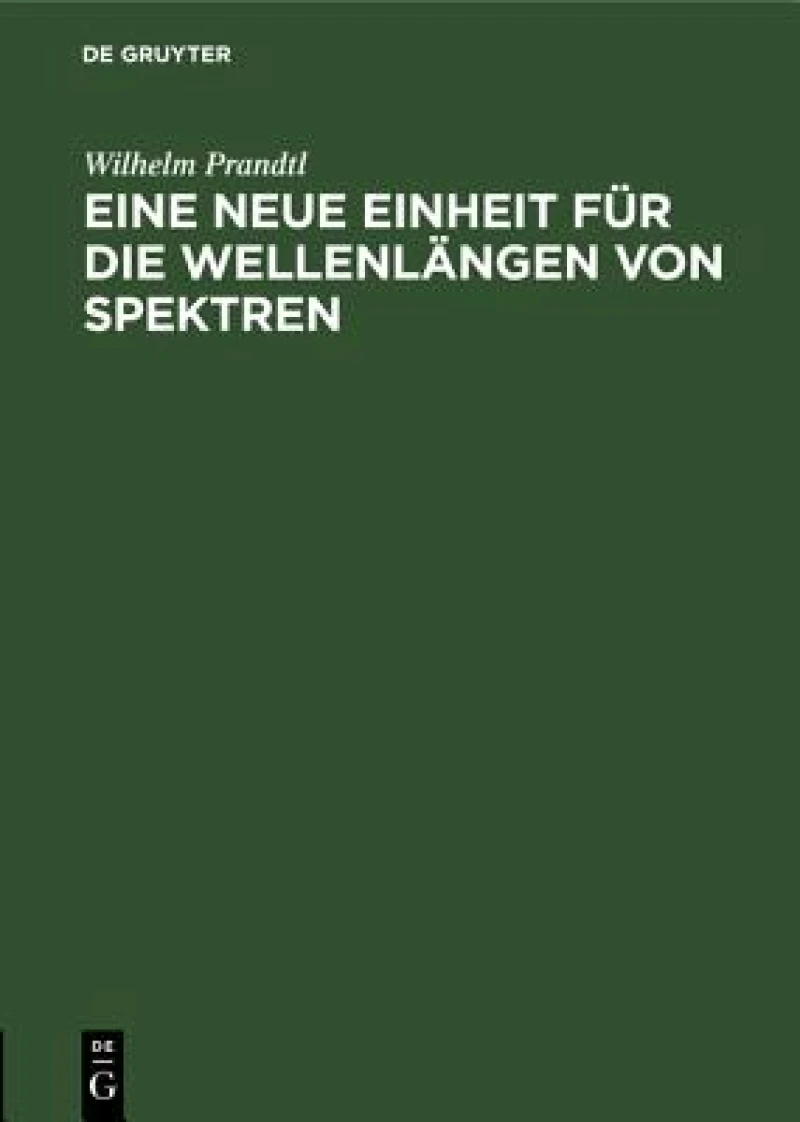 neue Einheit für die Wellenlängen von Spektren