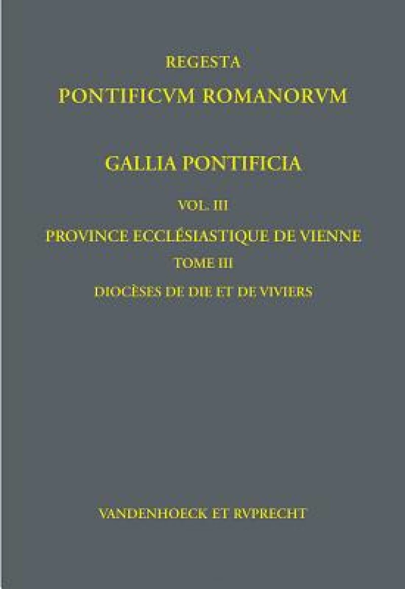 Gallia Pontificia. Vol. III